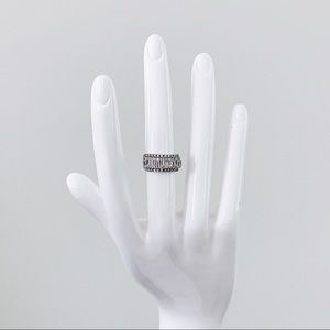 Vintage Baguette Rhinestone Ring YGI 925